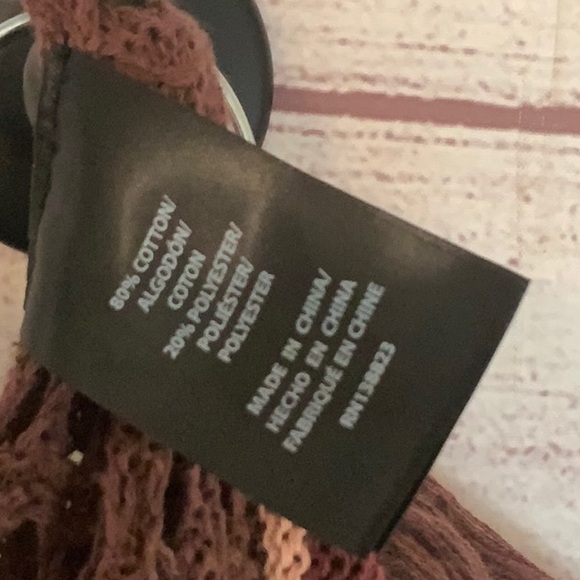 Shyanne Woman’s Long Striped Crochet Fringe Sweater Vest - Picture 4 of 7